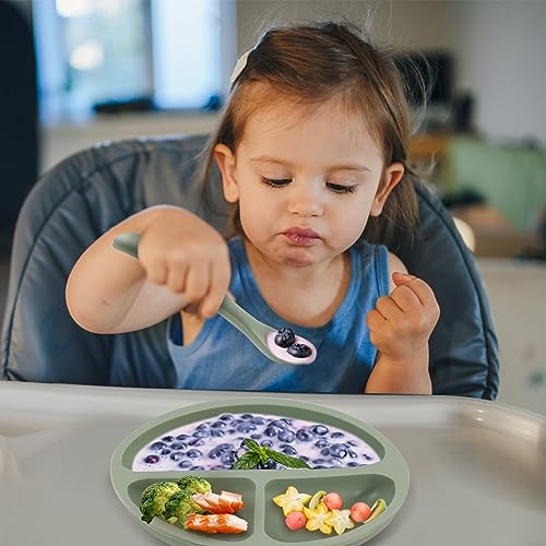 Silicone Baby Feeding Spoons 6 Pack Soft Tip Training Utensils