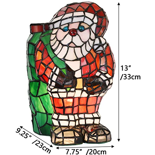 Bieye Santa Claus Table Lamp 7.75" x 9.25" x 13" Christmas Night Light with LED Bulb