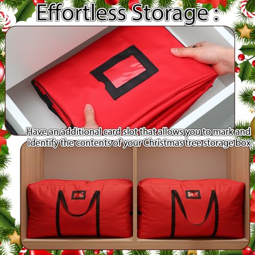 Shinylin 2-Pack Christmas Tree Storage Bags with Handles & Zippers, 2 Containers for Holiday Decor