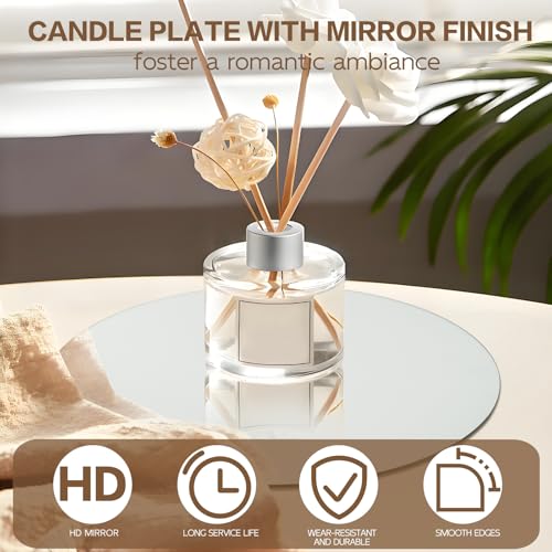 12-Pack 12-Inch Round Mirror Centerpiece Trays for Wedding Table Decor