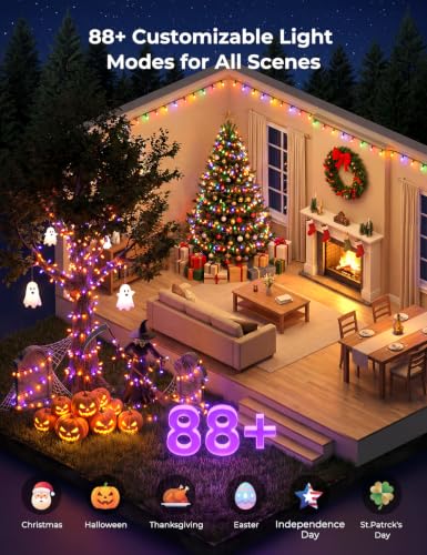 Minetom 82ft 250 LED Color Changing Christmas & Holiday String Lights (Variation: 250LED-82FT)