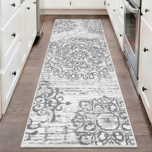 2x6 Washable Boho Runner Rug, Non-Slip Vintage Distressed Kitchen Hallway Mat