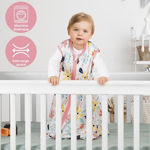 Baby Sleep Sack 3-Pack - Rayon Cotton Wearable Blanket TOG 0.3 (0-6 Months)