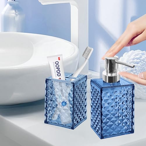 2-Piece Bohemian Bathroom Accessory Set with Soap Dispenser & Holder