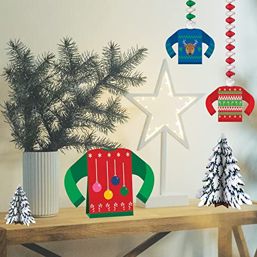 Beistle Ugly Sweater Danglers – 30 inch, Multicolor (2-pack) – Holiday Ceiling Decor