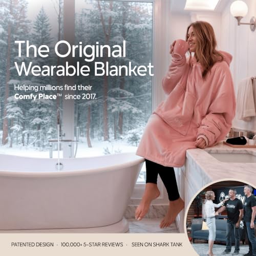 Oversized Wearable Blanket Hoodie with Sherpa Lining