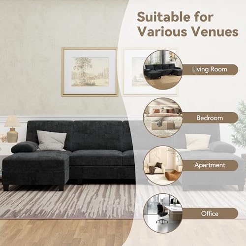 U-Shaped 4-Seat Sectional Sofa with Double Chaise Lounges, White