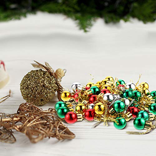 96-Piece Mini Christmas Ball Ornaments - 0.79" Shiny Xmas Tree Decor
