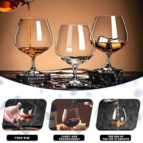 DOTUHAO 2 Pack Cognac Glasses - 11.5 Oz Brandy Snifter Set for Whiskey & Spirits