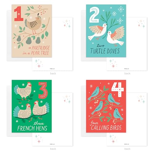 American Greetings 12 Days of Christmas Countdown Mini Note Cards with Envelopes & Seals (12 Days of Xmas 12ct) - For Kids