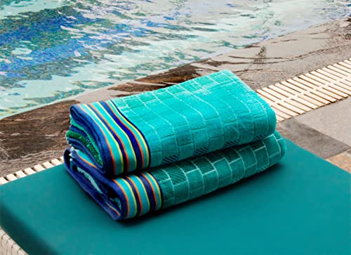 Oversized XL Beach Towels 39 x 68 Inches, 2-Pack 100% Cotton Terry