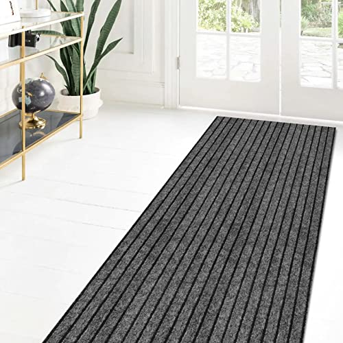 Non-Slip Striped Runner Rug for Hallway, Kitchen, and Laundry Room