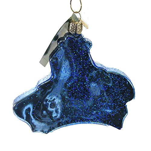Hawaiian Islands Glass Blown Christmas Ornament, Hand-Painted Tropical Decor