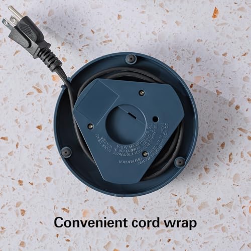 Compact 20 oz. Electric Gooseneck Kettle - Fast-Boil Stainless Steel Blue