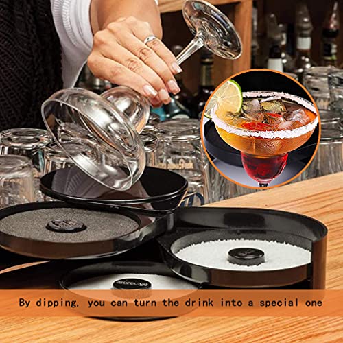 3-Tier Cocktail Glass Rimmer for Salt, Sugar, and Lime Juice
