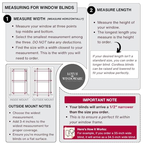 Cordless Faux Wood Blinds 35" x 60" - Smooth Snow White 2" Slats