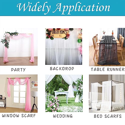 Sheer Canopy Bed Curtains with LED Lights - 2 Panel Princess Canopy Scarf
