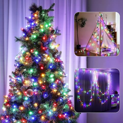 Marchpower 65.6FT Rechargeable Multicolor LED String Lights for Christmas