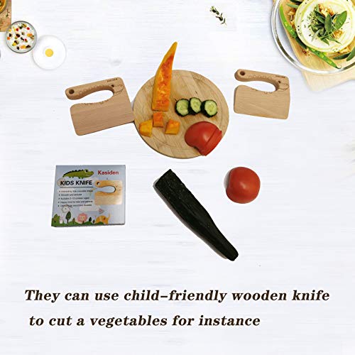 Wooden Kids Cooking Knife Safe Vegetable and Fruit Cutter for Toddlers
