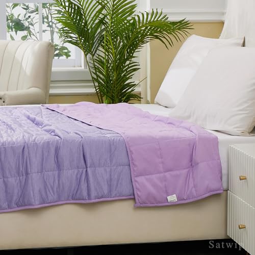 Cooling Weighted Blanket Queen Size 15lbs - Soft & Breathable 60x80