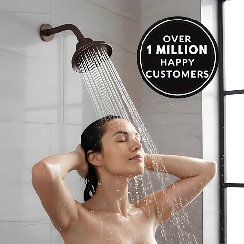 6-Setting High Pressure Massage Shower Head, Oil-Rubbed Bronze Rainfall