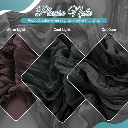 Black Boho Cheesecloth Table Runner 12 Pack 17x108 Inches - Elegant Sheer Gauze for Weddings & Events