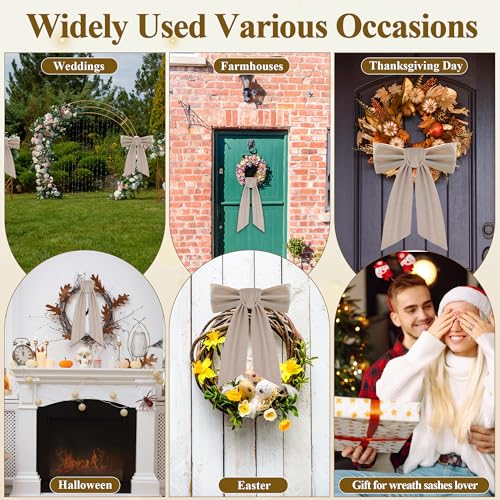 2 Pack Front Door Wreath Blank Sash Burlap Decorative DIY