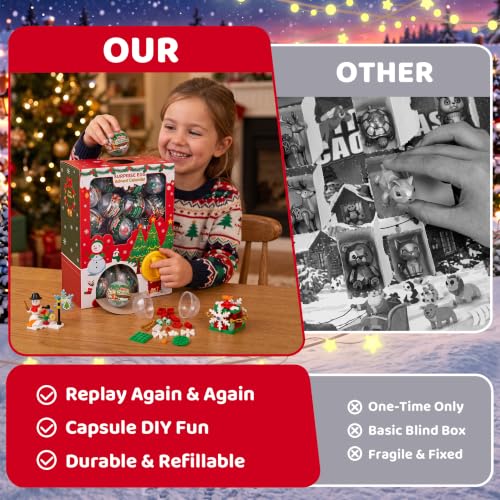 MAGTHIC 2026 Christmas Advent Calendar Capsule Vending Machine – 24 Buildable Surprises