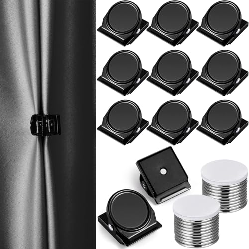 Magnetic Curtain Clips - 10 Pack Metal Curtain Weights for Light Blocking