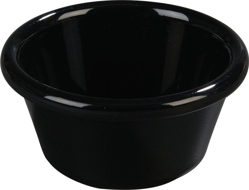 Carlisle FoodService Products 4312303 SAN Smooth Fluted Ramekin, 3 oz Capacity, 1.43" Height, Black (Case of 48)