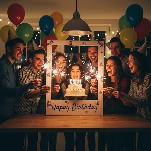 Large 40x30 Inch DIY Photo Booth Frame - Weatherproof Blank Selfie Prop