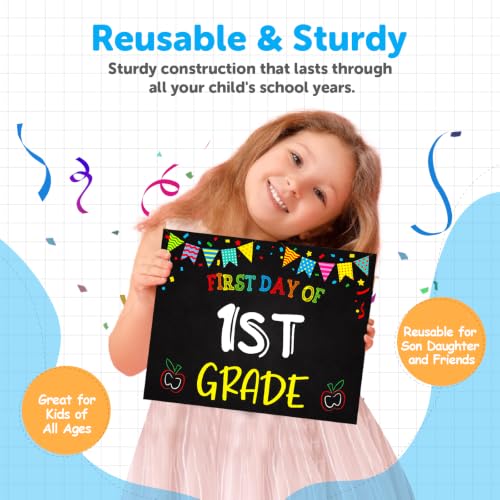 16 Pcs First and Last Day of School Signs - Double-Sided Photo Props