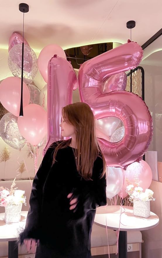 Pink Number 1 Balloon by [Brand Name] - 40 Inch Foil Birthday Decoration for Boys & Girls | Perfect for 1st, 10th, 11th, 12th, 16th, 18th Celebrations