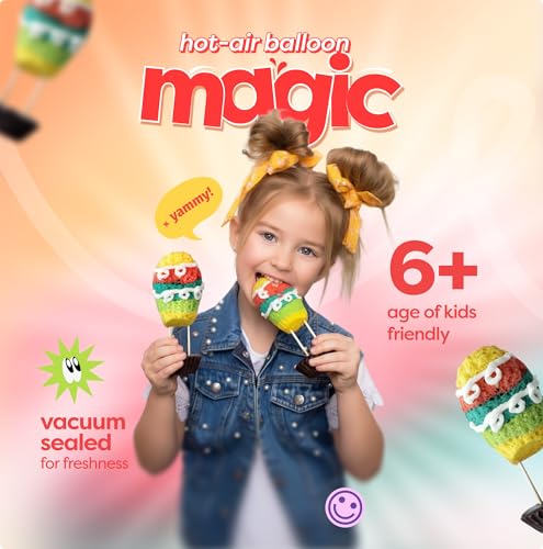 Kids Hot Air Balloon Baking Kit with Silicone Mold and Pre-Measured Ingredients