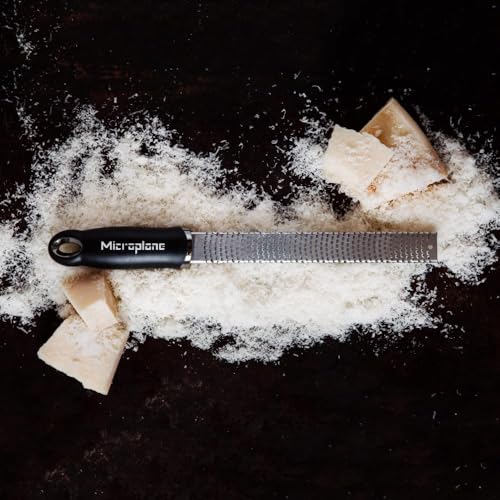 Stainless Steel Citrus Zester & Handheld Fine Cheese Grater - Black