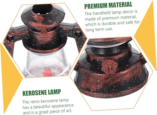 4-Piece Mini Retro Kerosene Lantern Ornaments for Home Decor