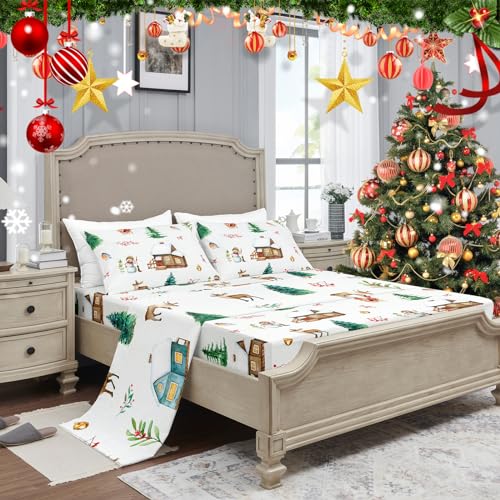 YIYEA Winter Twin Sheets Set 3pc 1800TC Double Brushed Microfiber Extra Soft Deep Pocket