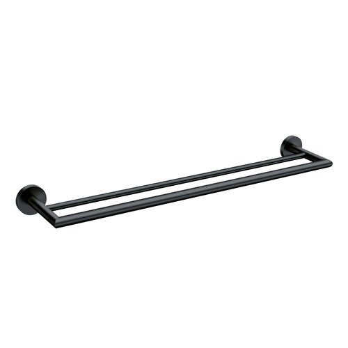 Moen Y5722BL 24-Inch Modern Double Towel Bar, Matte Black