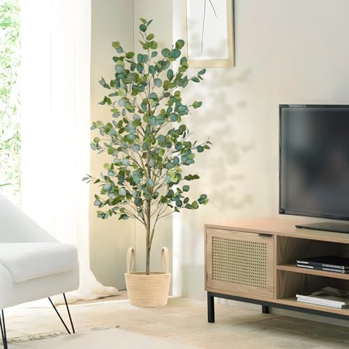 6FT Artificial Eucalyptus Tree - Lifelike Faux Potted Plant