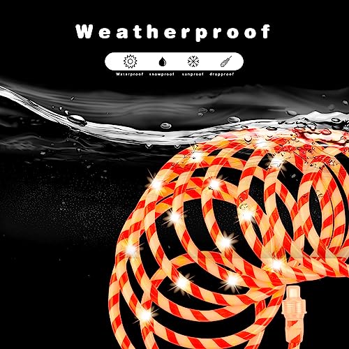 Afirst Christmas Candy Cane Rope Lights 18FT Waterproof LED Fairy Lights for Outdoor & Indoor Decor
