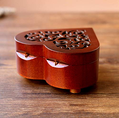 Heart-Shaped Wooden Music Box - Plays You Are My Sunshine