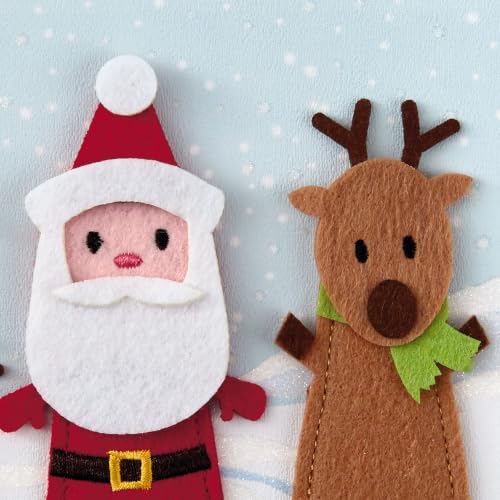 Hallmark Signature Christmas Card for Kids with Removable Finger Puppets - 16 Pack