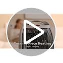 Small Electric Ceramic Space Heater Portable Fan for Office and Bedroom