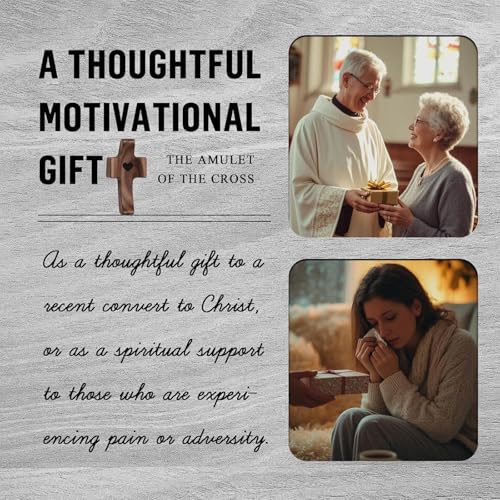Wooden Pocket Prayer Crosses - Comforting Handheld Crosses (6 Pack)