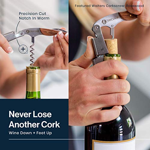 Professional Waiter's Wine Opener & Corkscrew with Foil Cutter - Rosewood