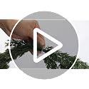PURPLE STAR 1N 4.4ft Christmas Mirror Garland – Artificial Norfolk Pine Swag, Style A