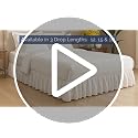 Queen Size Ruffled Bed Skirt - 12 Inch Drop White Microfiber Dust Ruffle