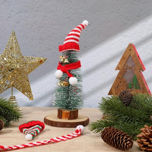 Mini Knit Hats and Scarves Set - Festive Christmas DIY Craft Accessories