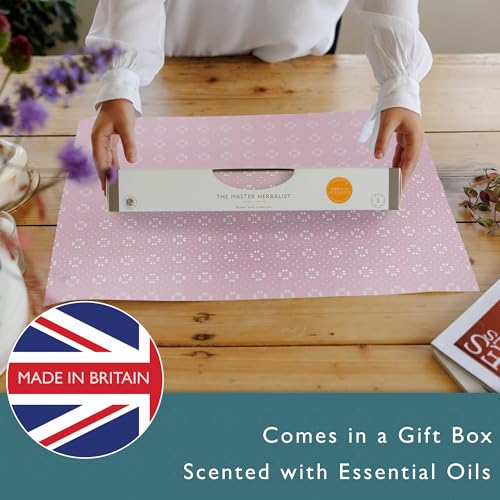 Neroli & Bergamot Scented Drawer Liners, Geometric Pink, 5 Large Sheets