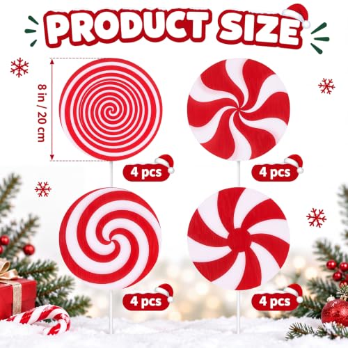 Vinsot 48 Pcs Christmas Tree Decorations Winter Xmas Ornaments - Candy Cane & Ball Sets